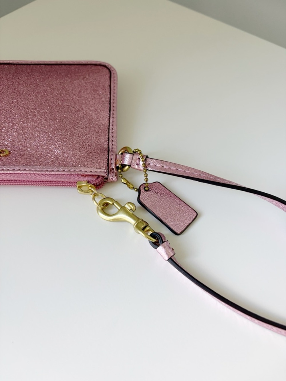 Coach Pink Glitter Wristlet - Picture 7 of 14